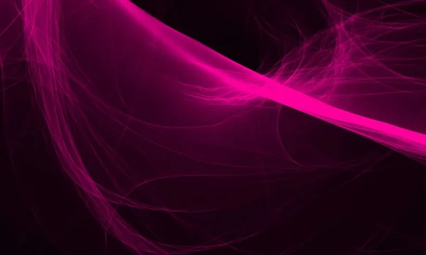 Abstract Shaped Silky Pink Smoke Black Background — Stock Photo, Image