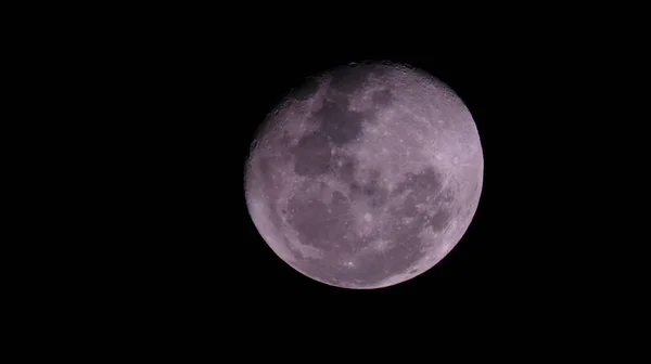 Une Vue Panoramique Lune Pendant Cycle Gibbous Waning — Photo