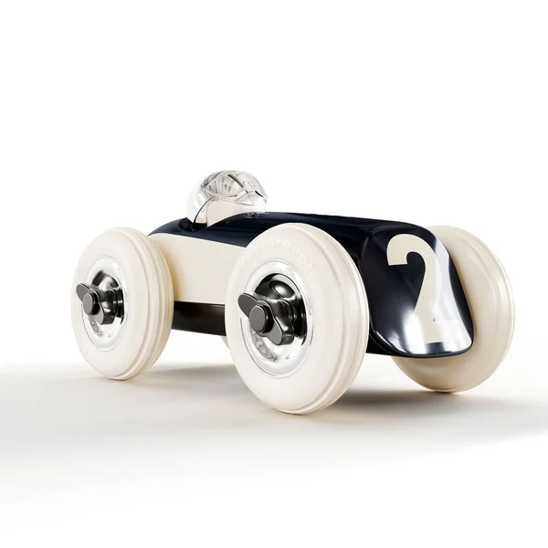 Een Illustratie Van Een Speelgoedauto Geïsoleerd Een Witte Achtergrond — Stockfoto