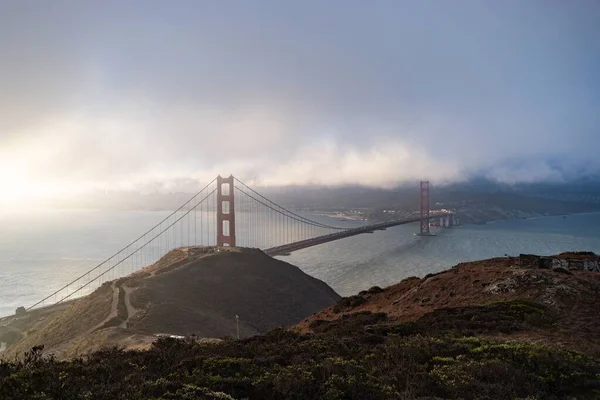 Landscape Golden Gate Bridge Cloudy Sky San Francisco California — Stock Photo, Image
