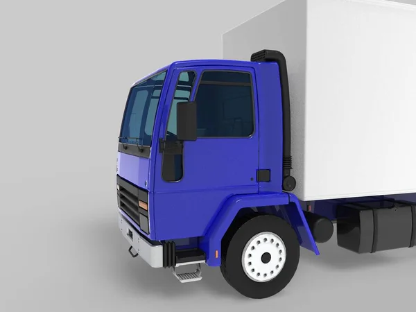 货车运输隔离渲染3D插图白色背景 — 图库照片