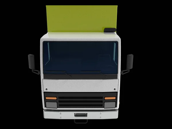 truck van transport isolated rendering 3d illustration on a white background
