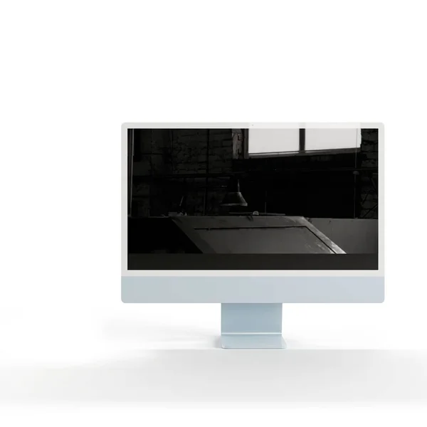 Illustration Computer Monitor Isolated White Background — Stock Photo, Image