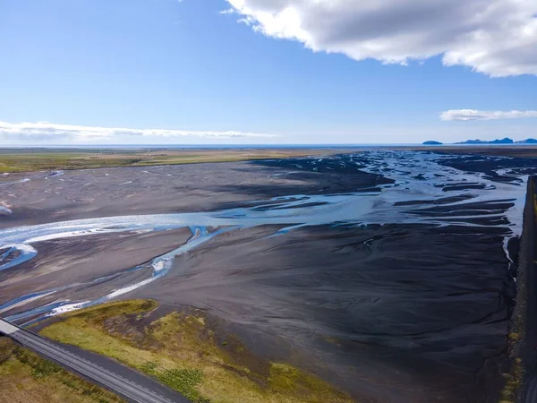 冰岛廷维利尔一架无人驾驶飞机拍摄的美丽的自然美景 — 图库照片