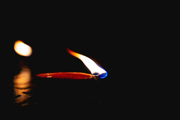 Close Lâmpada Terra Acesa Diwali — Fotografia de Stock