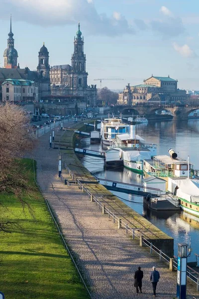 Dresden Elbe Manzarası — Stok fotoğraf