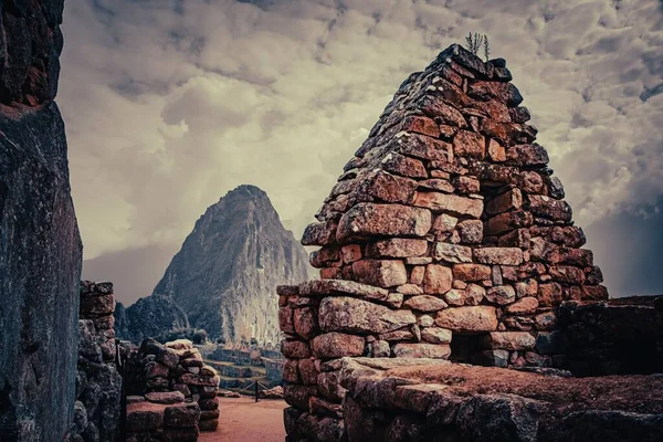 Los Antiguos Edificios Piedra Machu Picchu Perú — Foto de Stock
