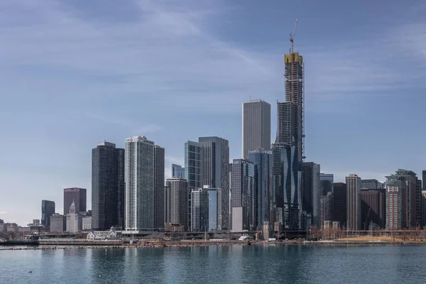 Чудовий Знімок Хмарочосів Чикаго Штат Іллінойс Сша — стокове фото