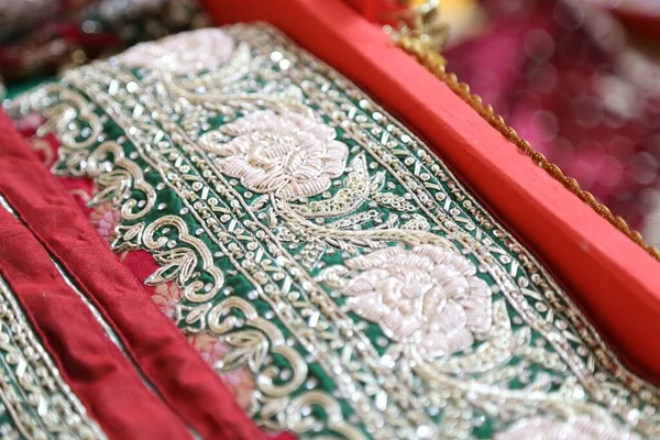 Λεπτομέρειες Της Ινδικής Ρύθμισης Διακόσμηση Του Γάμου — Φωτογραφία Αρχείου