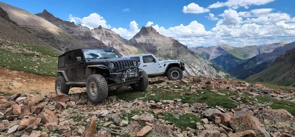 Jeep Wrangler Unlimited Jeep Cars Yankee Boy Basin Mine Mountains — стоковое фото