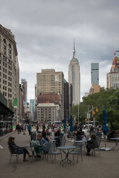 Empire State Binası Nın Dikey Bir Görüntüsü New York Taki — Stok fotoğraf