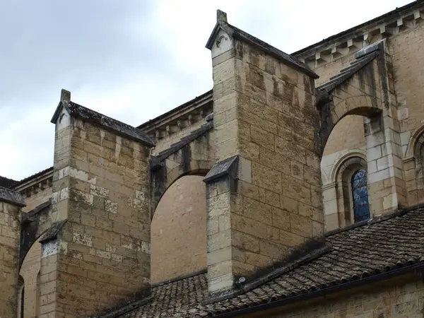 Låg Vinkel Detalj Bild Eglise Saint Didier Kyrka Avignon Frankrike — Stockfoto