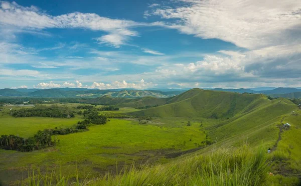 Eine Wunderschöne Landschaft Des Tungku Wiri Hill Indonesien — Stockfoto