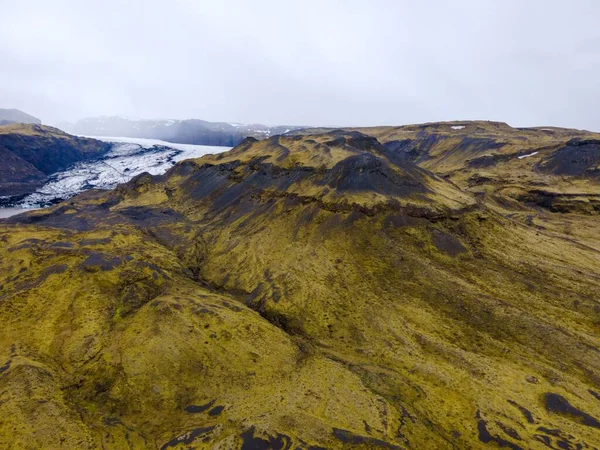 Una Vista Panorámica Valle Con Cauce Río Islandia — Foto de Stock