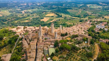 San Gimignano Torre Grossa, İtalya, Toskana