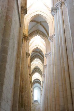 Ines de Castro 'nun beyaz mezarının mimari detaylarına yakın çekim