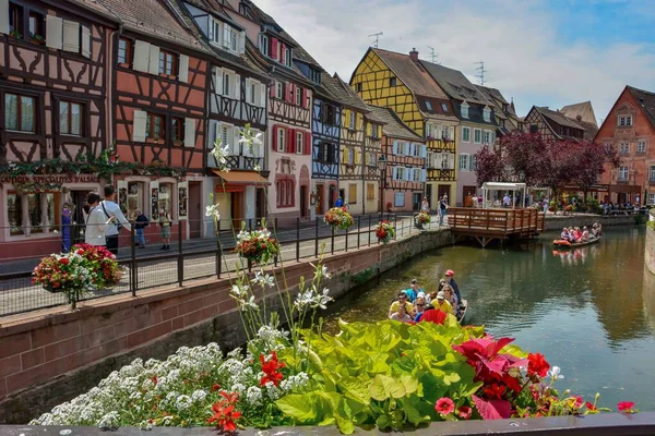 Uma Bela Foto Vista Canal Centro Cidade Colmar Alsácia França — Fotografia de Stock