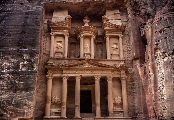 Una Hermosa Foto Monumento Antiguo Desierto Petra Jordania — Foto de Stock