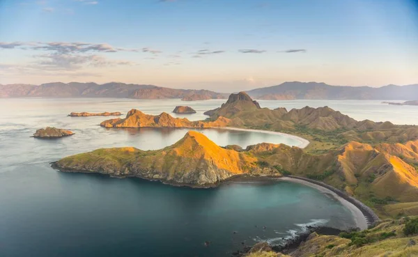 Doğu Nusa Tenggara Endonezya Daki Padar Adasının Hava Görüntüsü — Stok fotoğraf