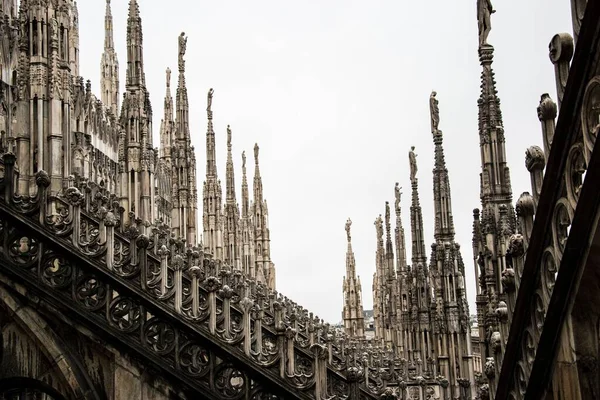 Close Shot Architectural Sculpture Details Duomo Milano — Stock Photo, Image