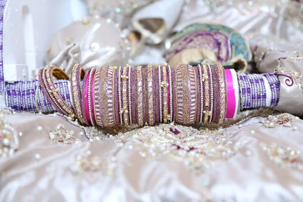 印度婚礼布置的细节 — 图库照片