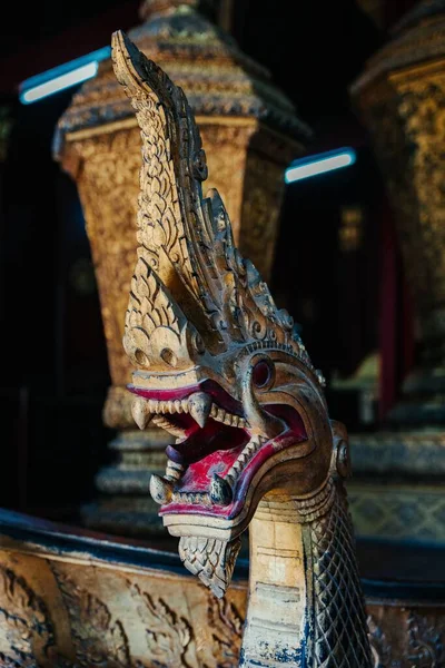 Water Dragon Naga 16Th Century Buddhist Temple Wat Xieng Thong — Stock Photo, Image