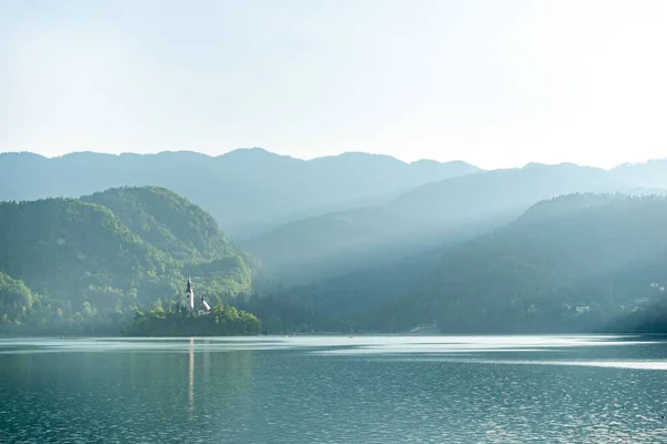 Der See Blutete Slowenien Aus — Stockfoto