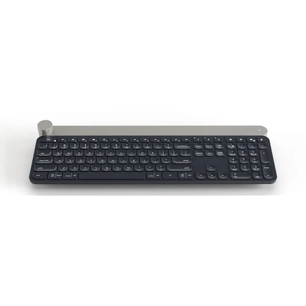 Illustration Black Keyboard Isolated White Background — Stock Photo, Image