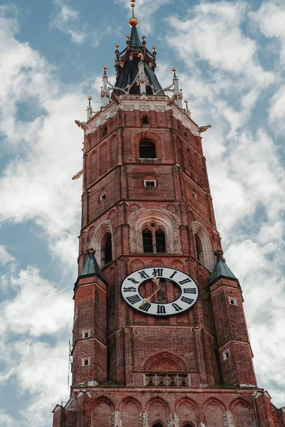 Eine Flache Aufnahme Der Martin Kirche Landshut Deutschland — Stockfoto
