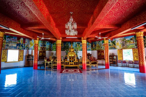 Una Hermosa Foto Del Interior Wat Phon Phao Luang Prabang — Foto de Stock