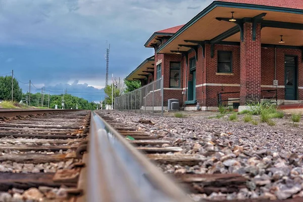 Gare Historique Dépôt Train Xoellville Dans Arkansas — Photo