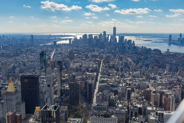 Uma Bela Foto Arranha Céus Modernos Nova York Eua — Fotografia de Stock