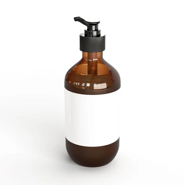 Illustrazione Dispenser Sapone Liquido Isolato Sfondo Bianco — Foto Stock