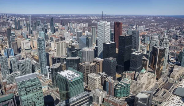 Красивый Снимок Небоскребов Течение Дня Торонто Канада — стоковое фото