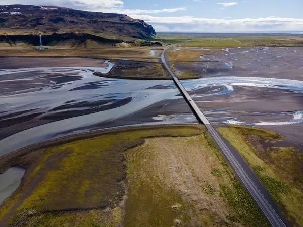 Drone Aéreo Fotografado Beleza Natureza Thingvellir Islândia — Fotografia de Stock