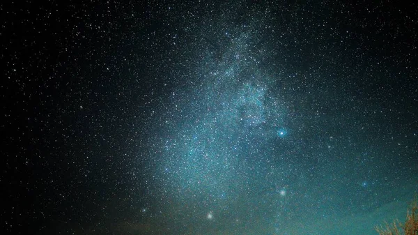 Primer Plano Hermoso Cielo Con Estrellas Por Noche — Foto de Stock