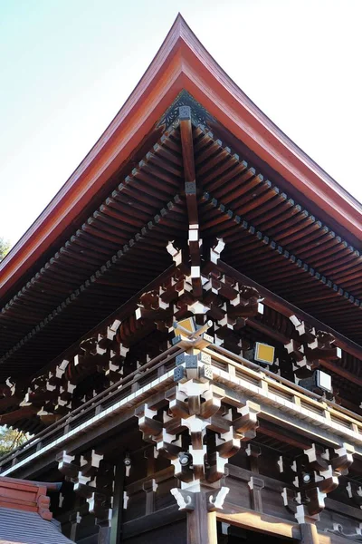 Ένα Κάθετο Πλάνο Ενός Τυπικού Παραδοσιακού Ιαπωνικού Ναού Στο Κιότο — Φωτογραφία Αρχείου