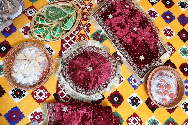 Details Indian Wedding Decorations Setup — Stock Photo, Image