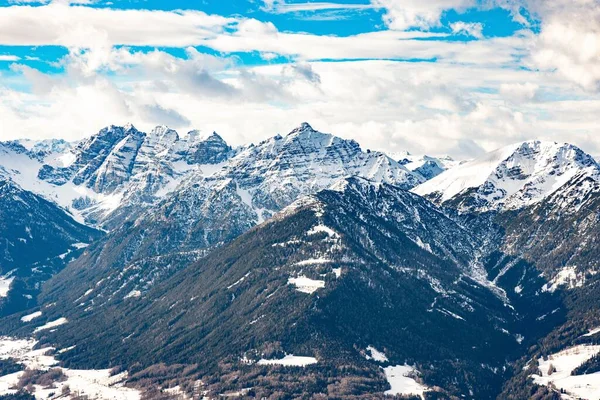 Uma Paisagem Montanha Patscherkofel Nevada Dia Ensolarado Innsbruck Áustria — Fotografia de Stock