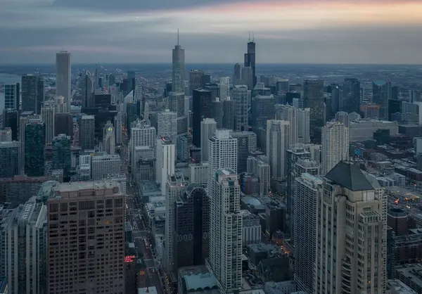 Een Prachtig Shot Van Wolkenkrabbers Chicago Illinois Verenigde Staten — Stockfoto
