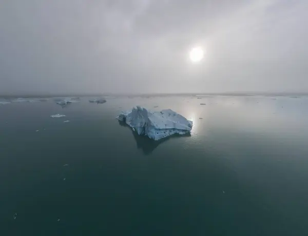 Una Vista Aérea Del Glaciar Mar — Foto de Stock