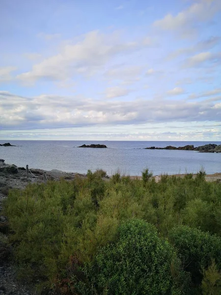 Une Vue Panoramique Eau Dans Île Minorque — Photo