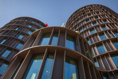 Danimarka, Kopenhag 'daki Axel Kulelerinin düşük açılı bir çekimi.