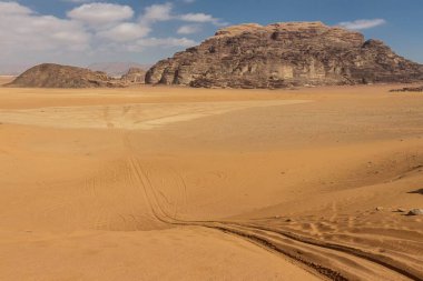 Ürdün 'de Wadi Rum Çölü' nün güzel bir sahnesi.
