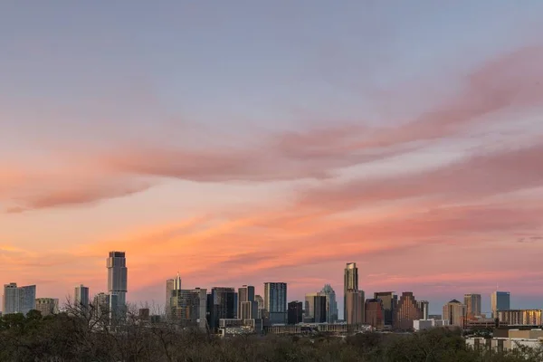 Scenic View City Austin Beautiful Sunset Background — Stock Photo, Image