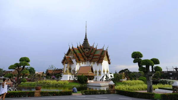 Μια Εναέρια Άποψη Του Dusit Maha Prasat Hall Στην Μπανγκόκ — Φωτογραφία Αρχείου
