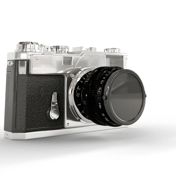 Uma Ilustração Uma Câmera Isolada Fundo Branco — Fotografia de Stock
