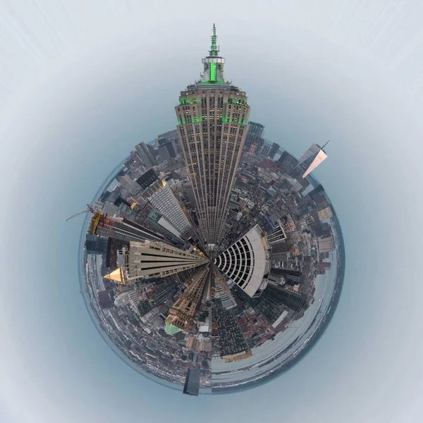 360 Felvétel Építészet Manhattan New York Amerikai Egyesült Államok — Stock Fotó