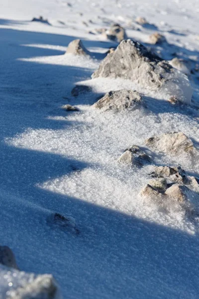 Vertical Shot Beautiful Mountains Winter — Fotografia de Stock