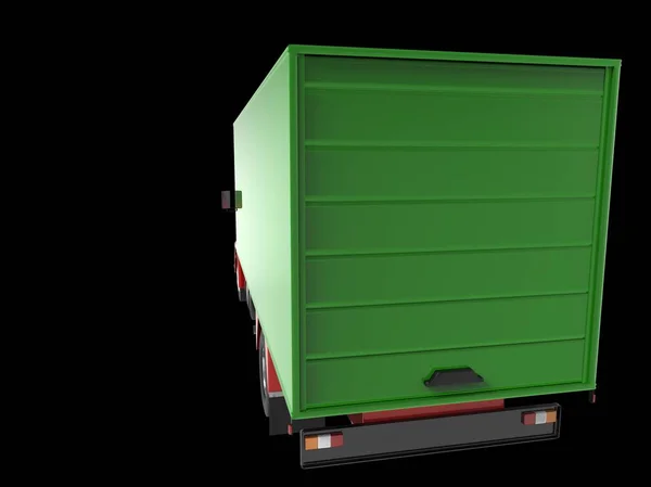 Truck Van Transport Isolated Rendering Illustration White Background — Stock Photo, Image